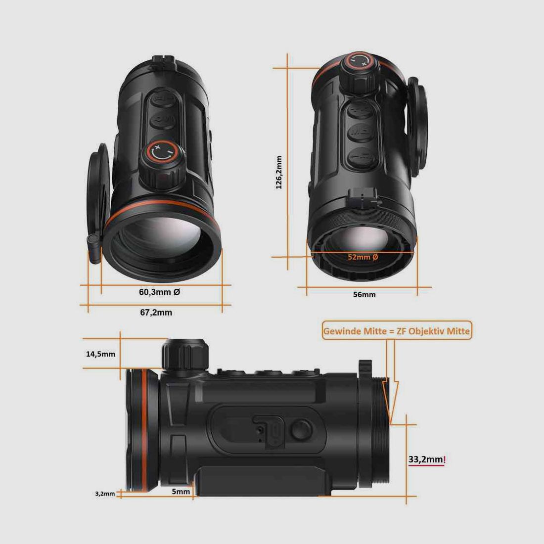 THERMTEC HUNT 650 Clip-On Wärmebildgerät