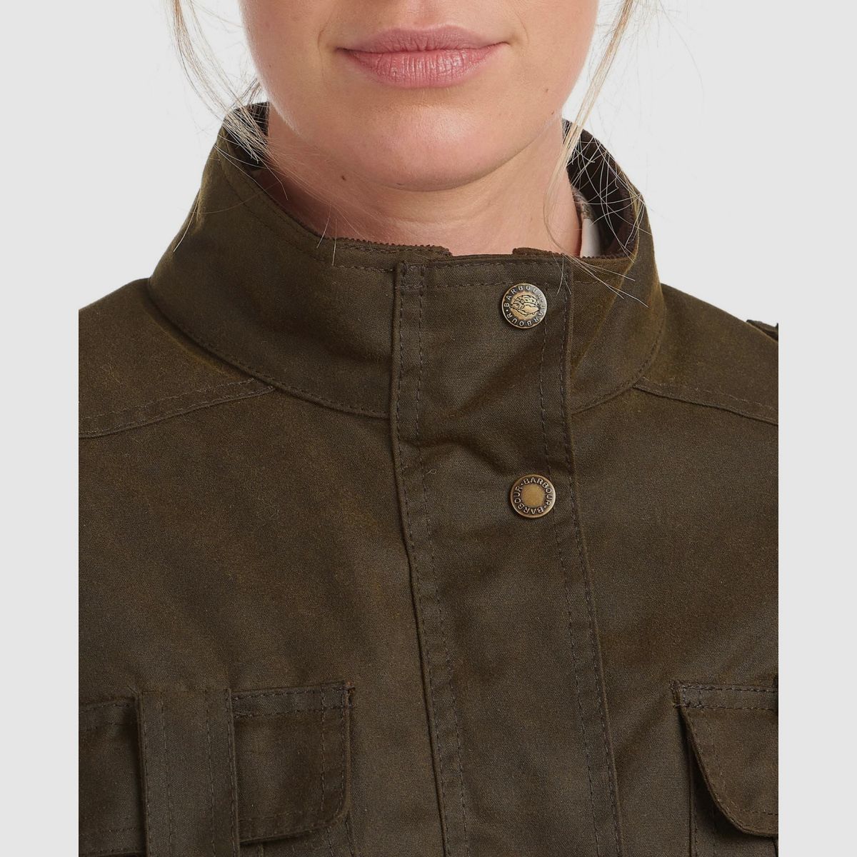 BARBOUR Wachsjacke Winter Defence Oliv