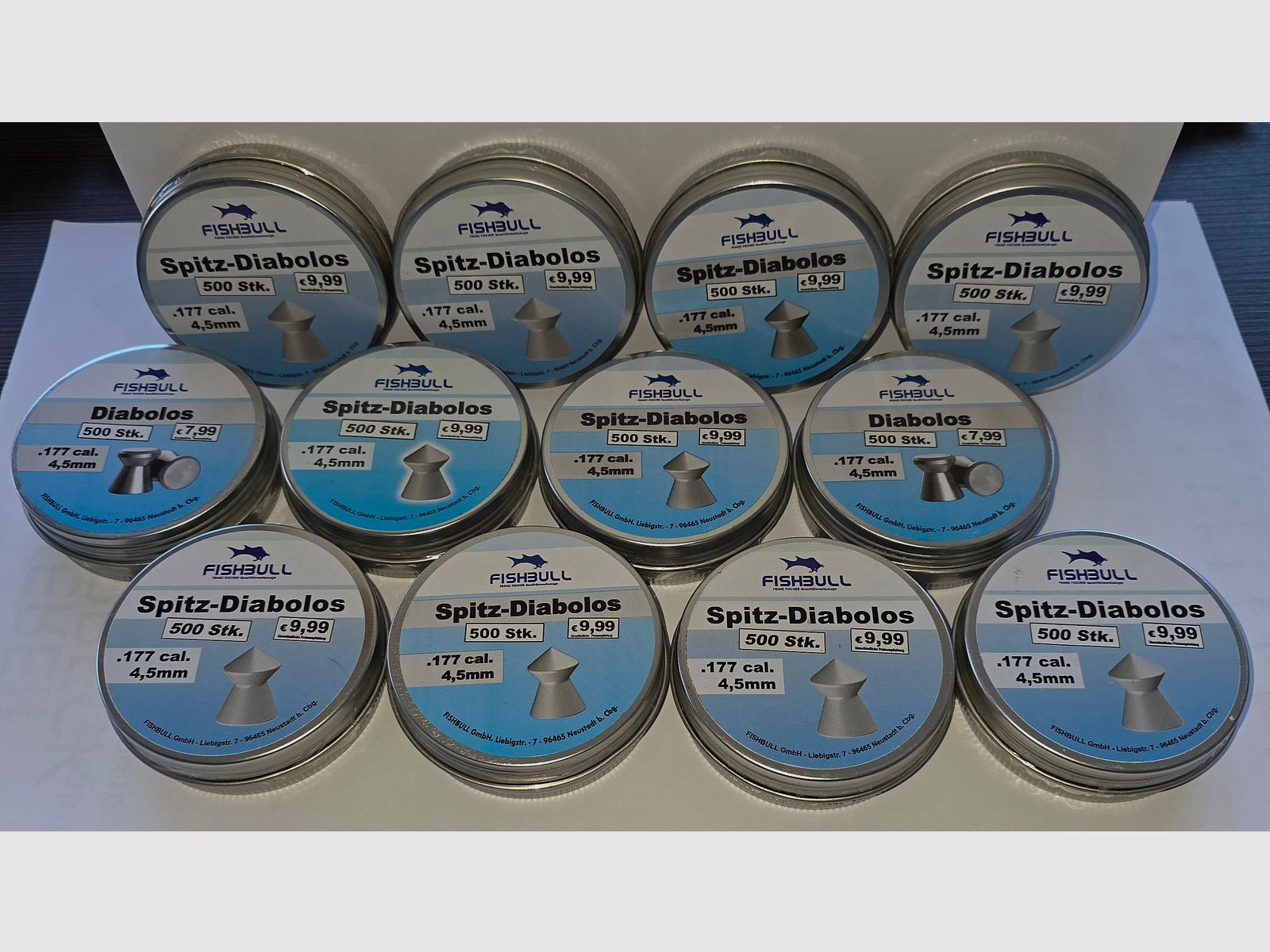 FISHBULL Spitzkopf-Diabolos 4,5 mm (.177 cal.) 500 pièces/boîte !, image 3 sur 3