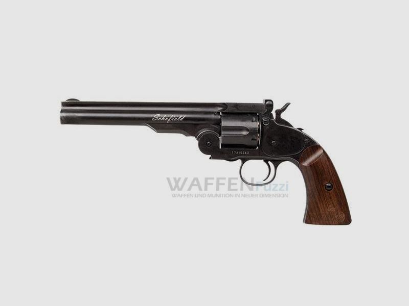 Schofield CO2 Revolver 6 Zoll Aging Black Kaliber 4,5mm Diabolo