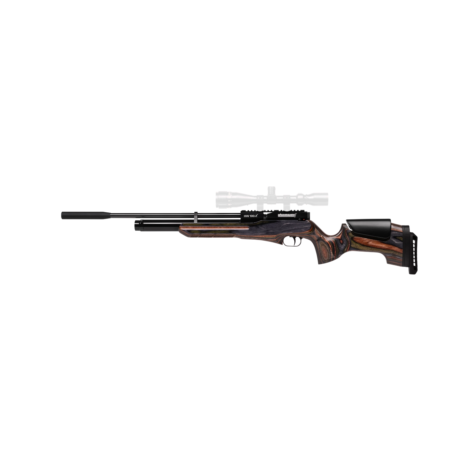 Weihrauch HW 100 X-SK PCP air rifle with laminated sporter stock, cal. 5.5 mm - Short