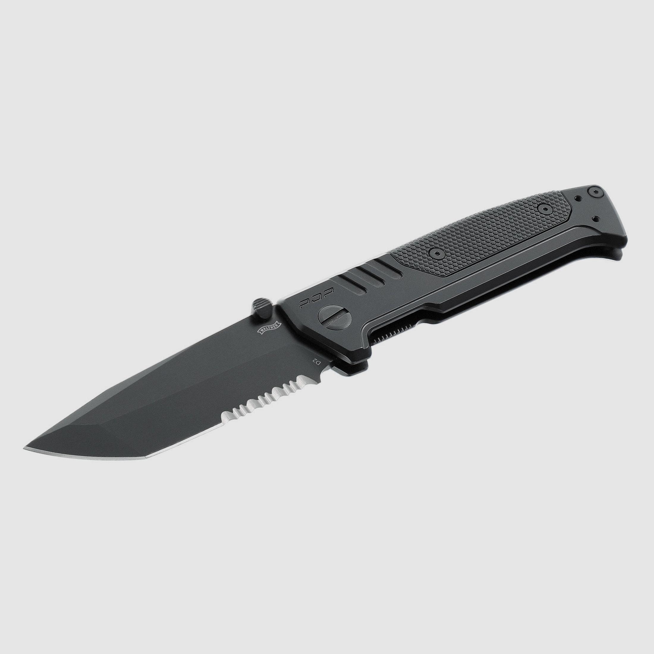 Umarex 5.0898 Knife Walther PDP Steel Frame Tanto Folding Knife BLK-BLK-SE