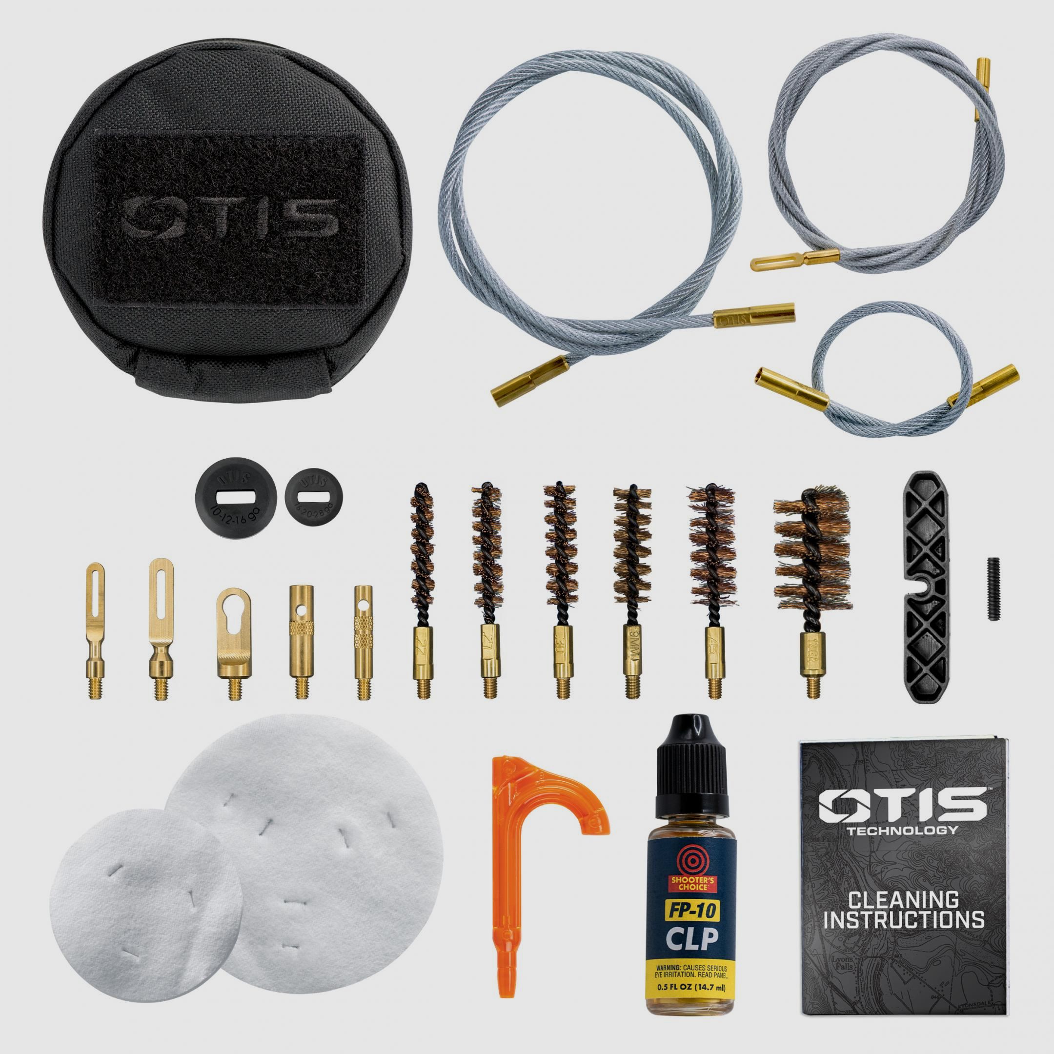 Otis Tactical Cleaning Set for .22/.223, .270, .30/.308/30-06/30-30, .38/9mm, .45 cal, .12 incl. bag, image 1 of 9