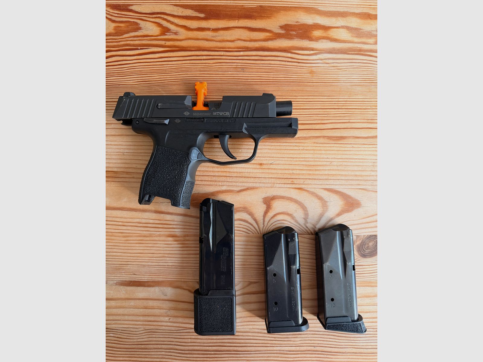 SIG SAUER P365 Nitron MS, Cal. 9mm Luger – con 3 magazines, maletín original