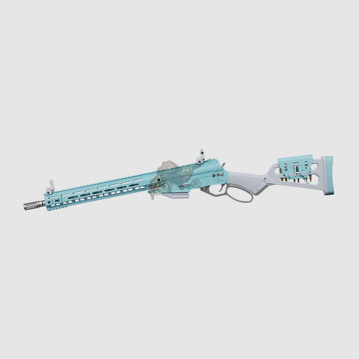 LevAR 15" Gas Powered Lever Action Rifle mit Aluminium Handguard in Macaron Blue -F- | G&G, Bild 2 von 2