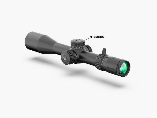 Swampfox Warhawk 4-20x50 FFP Präzisionszielfernrohr - Sharpshooter MIL-Absehen, 34 mm