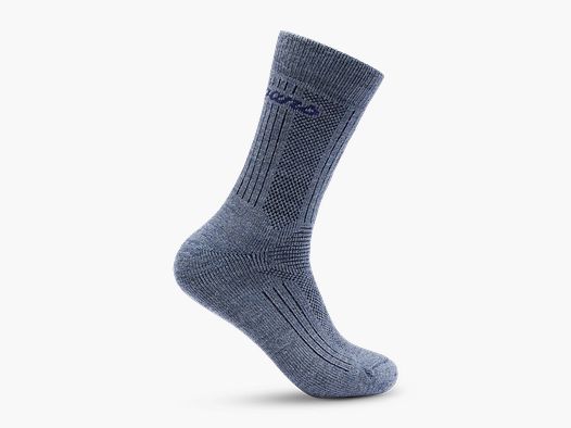 Bergans Allround Warm Merino Cushioned Sock Granite Blue/Navy Blue 38-40