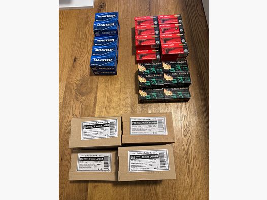 9 mm Luger ammunition approx. 3500 rounds