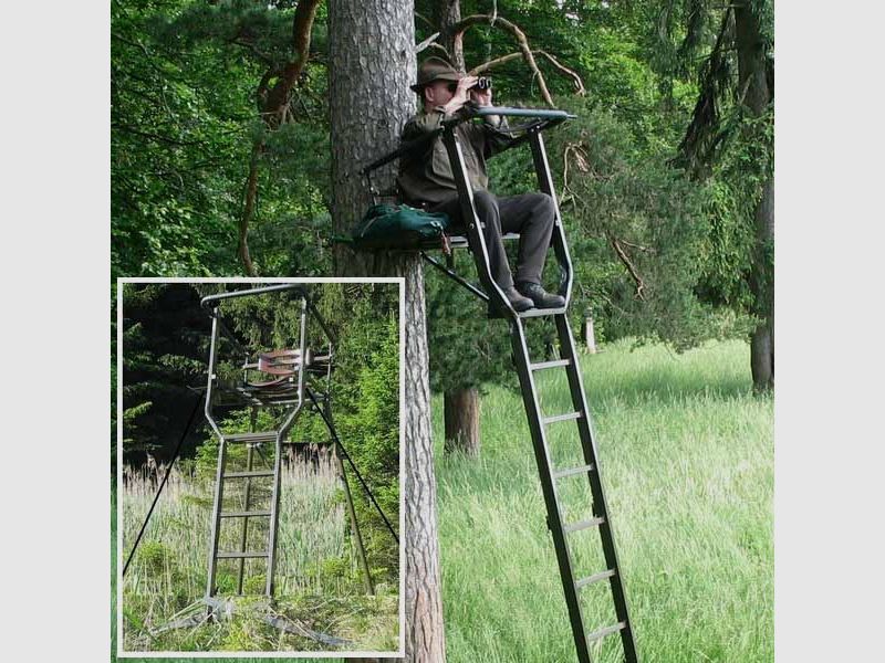 Knobloch Jagd Aluminium-Hochsitz Universal Höhe:2,40m / Ablag.-Schale Baumsitz