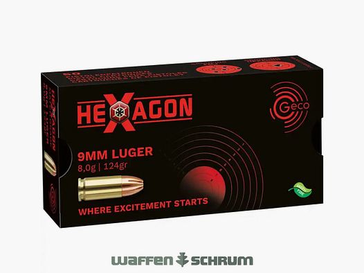 Geco 9mmLuger Hexagon SX 8,0g - 124gr