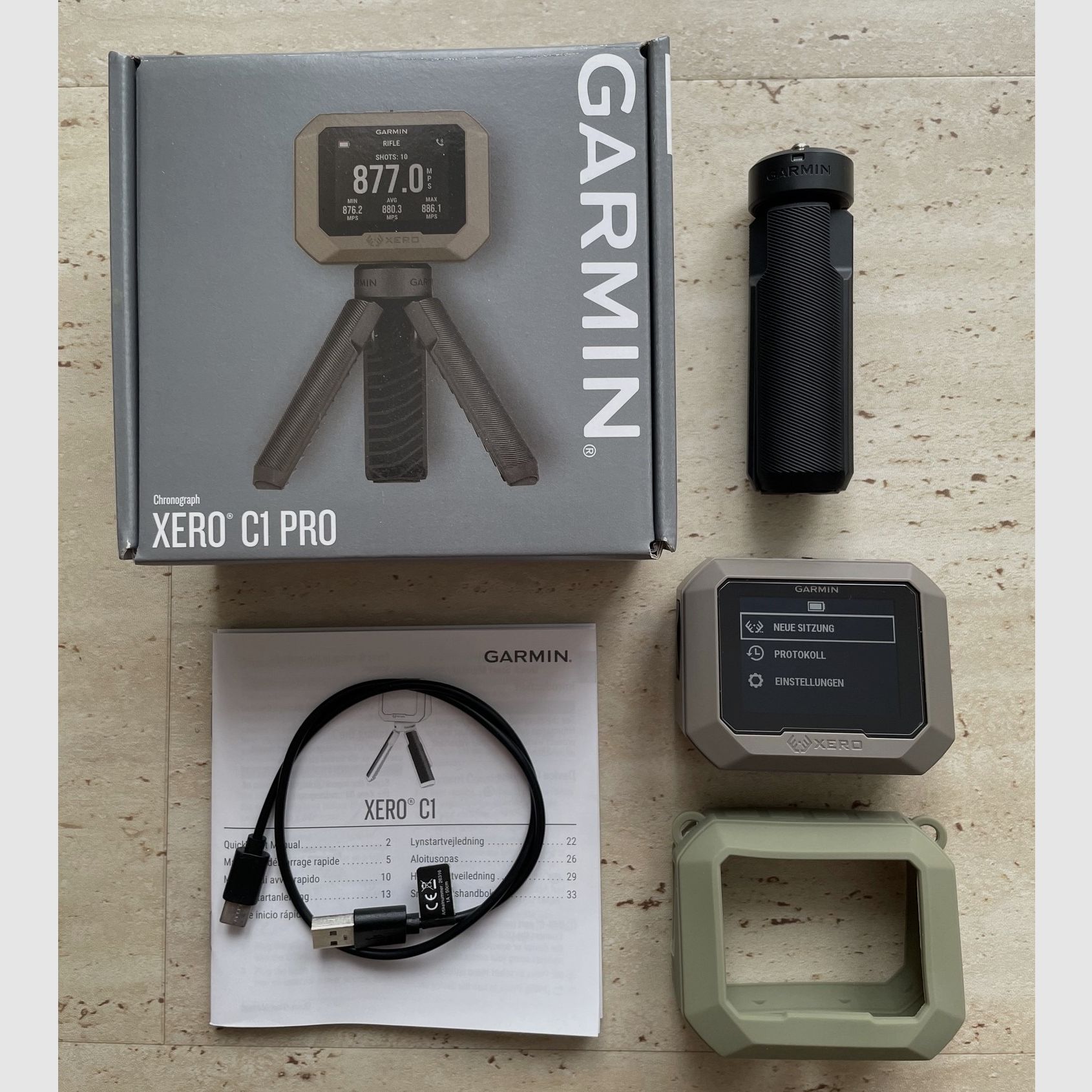Garmin Xero C1 Pro Chronograph – jak nowy – oryginalne opakowanie – faktura