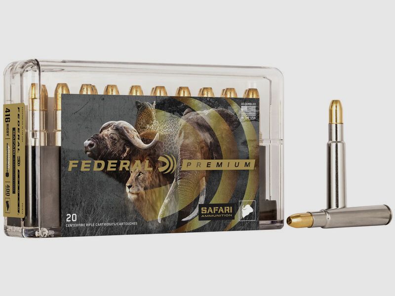 Federal Premium Safari Trophy Bonded Sledgehammer Solid .416 Rigby 400GR bonded FN 20 cartuchos