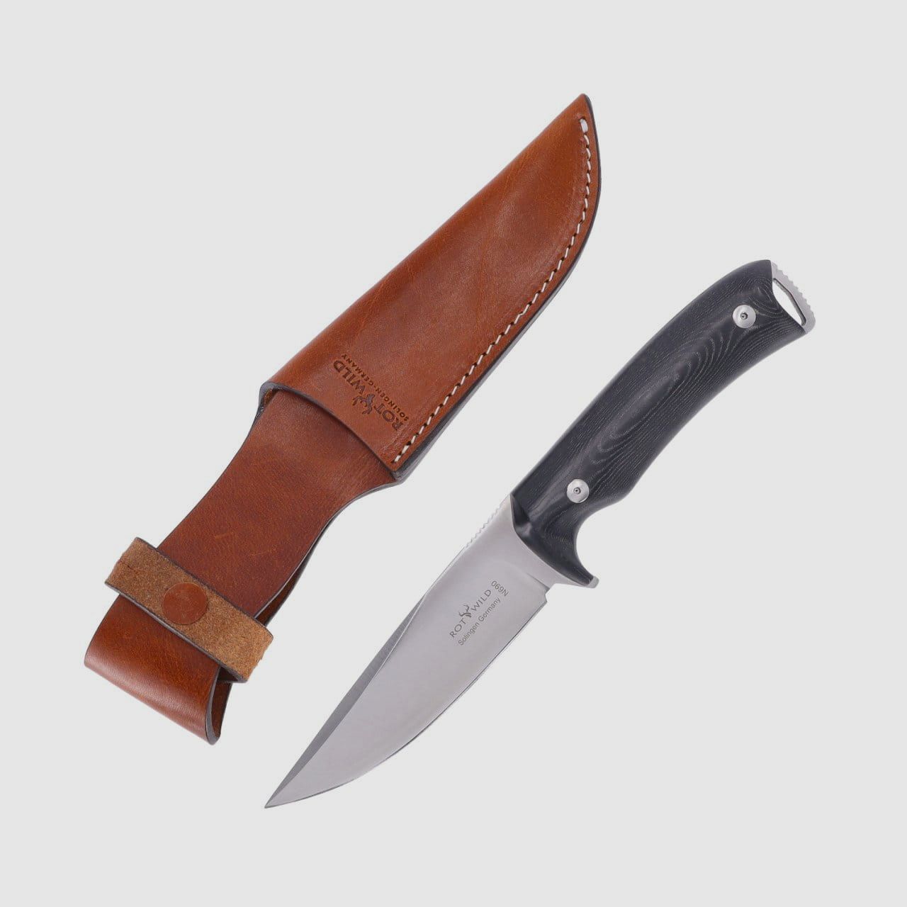 Otter cerf élaphe faucon Micarta couteau de chasse, image 2 sur 2