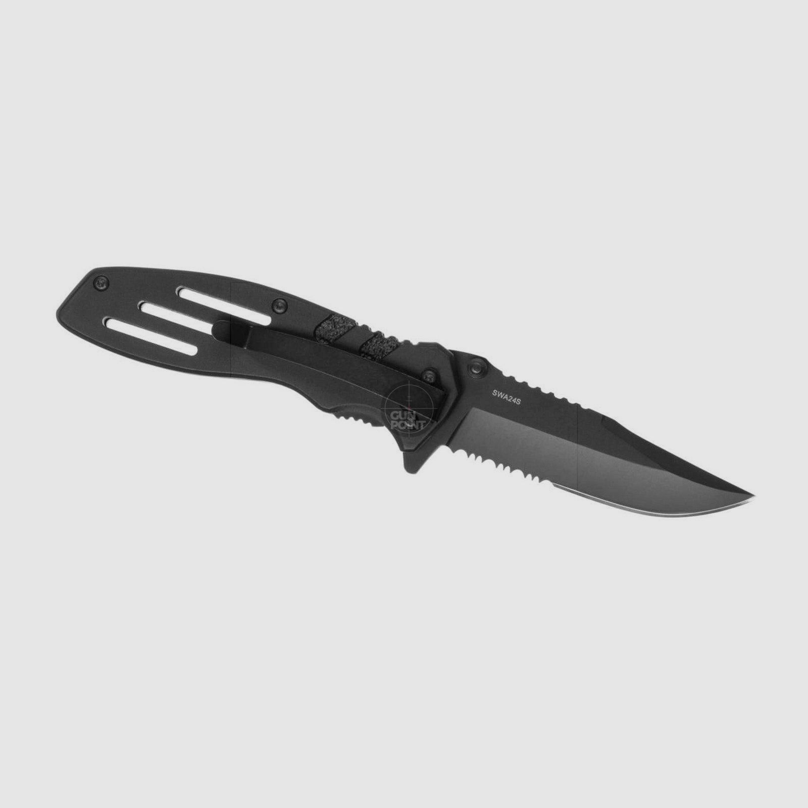 Smith & Wesson Extreme Ops SWA24S Serrated Folder-Black