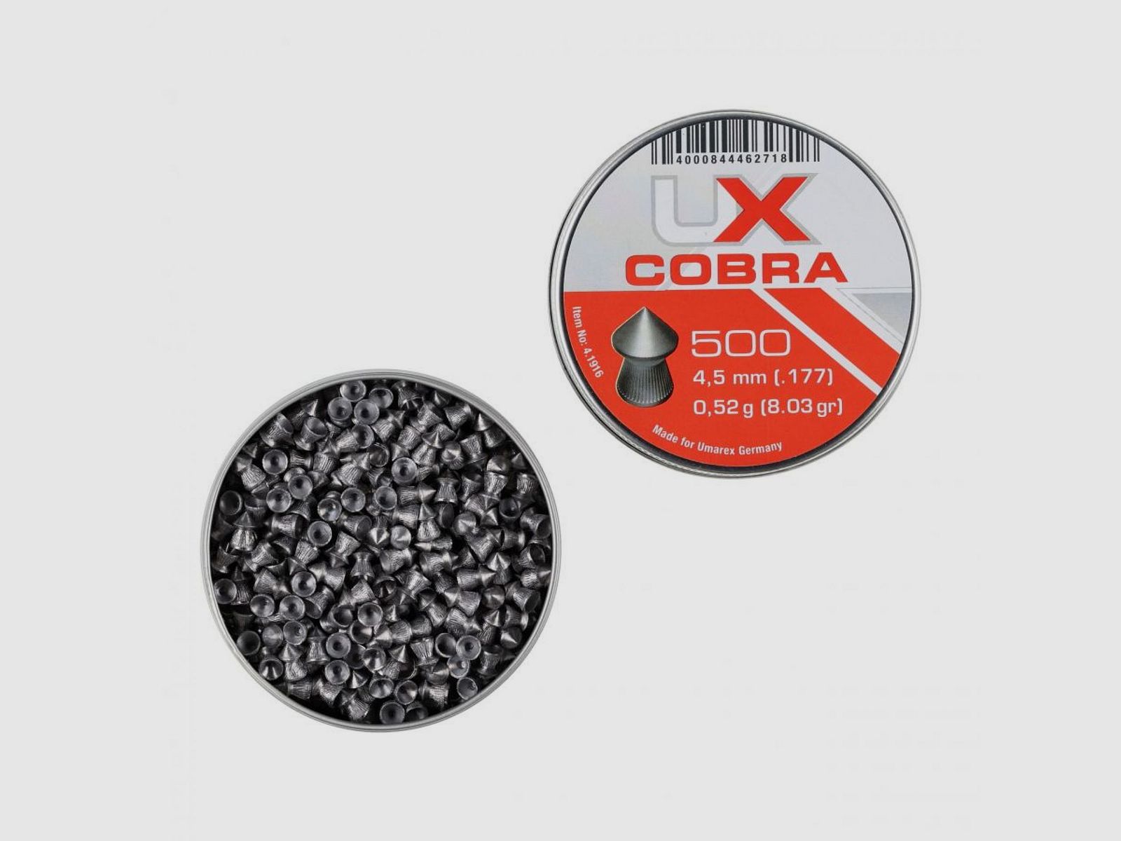 Umarex Cobra Spitzkopf-Diabolo mit geriffeltem Schaft 4,5/500, Bild 1 von 5