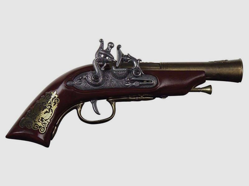 Historyczna dekoracja pistoletu skałkowego