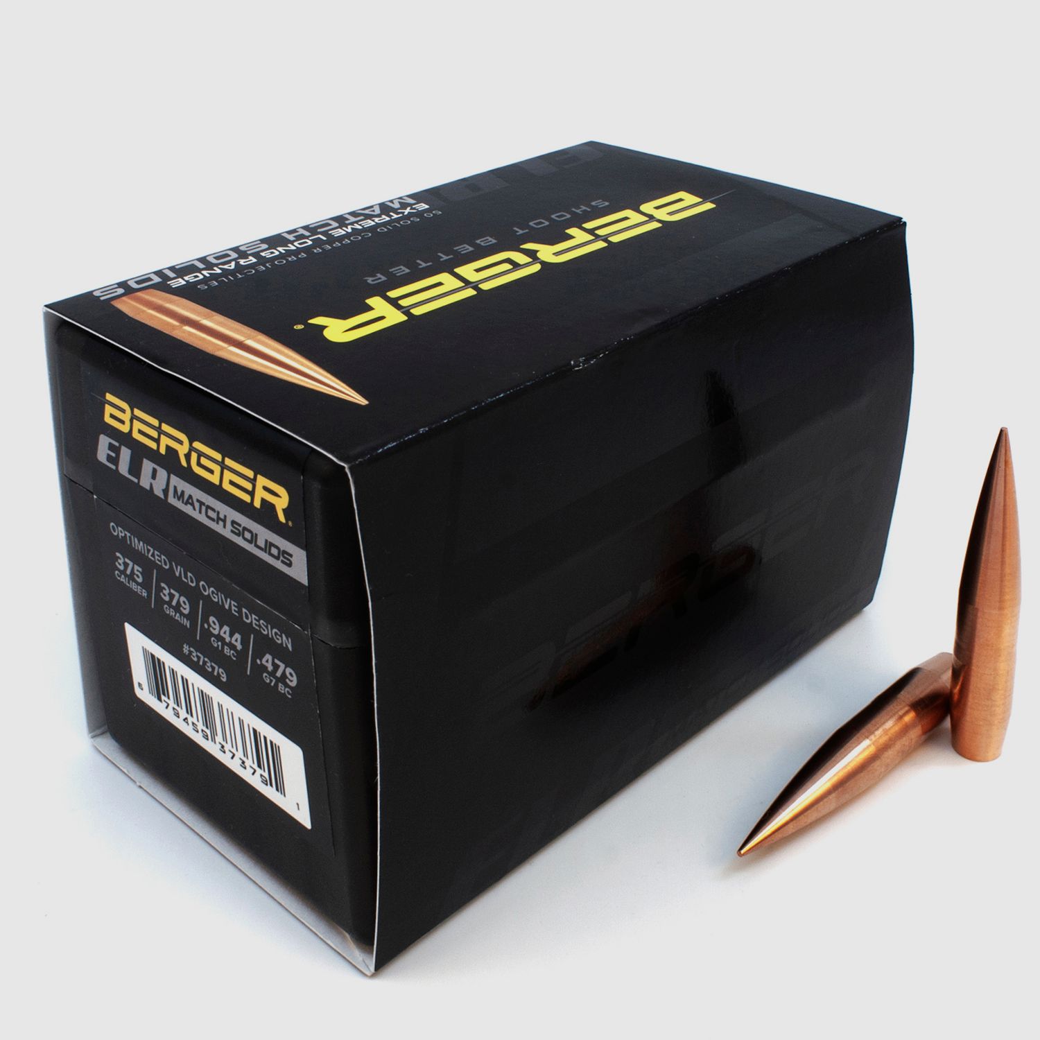 Berger Geschoss .375 ELR Match Solid Bullets 379GR 50 Stück