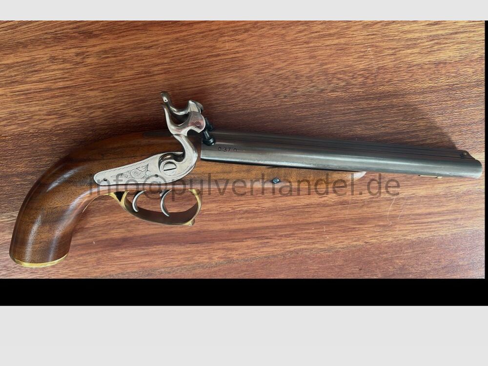 Corsair 2 läufige Perkussionspistole Pedersoli .36 ungeschossen in Schatull .36(BlackPowder)
