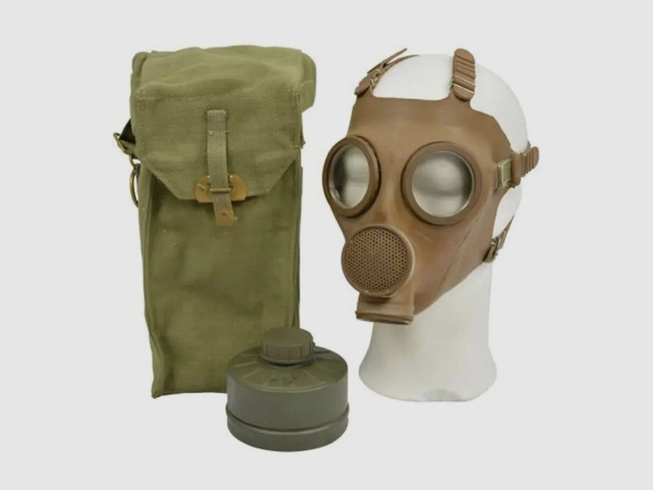 Belgische Armee ABC Schutzmaske M51 Filter und Tasche gebraucht