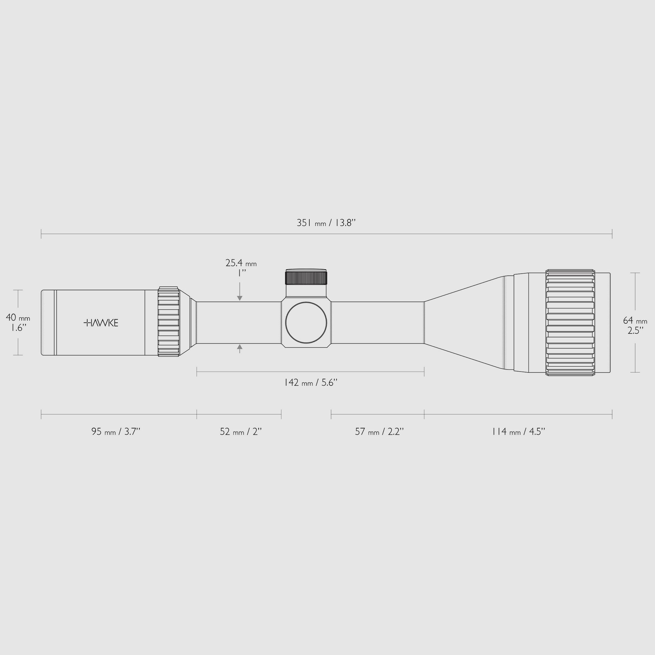 HAWKE 14133 Zielfernrohr VANTAGE 3-9x50 AO MIL DOT Absehen Wasserdicht