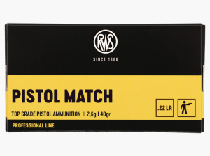RWS PISTOL MATCH - .22LR - 50 PATRONEN