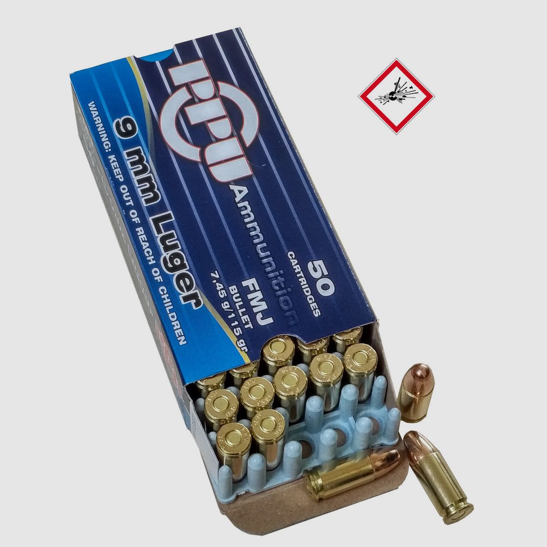 PPU Pistolenpatrone 9mm Luger 115gr FMJ