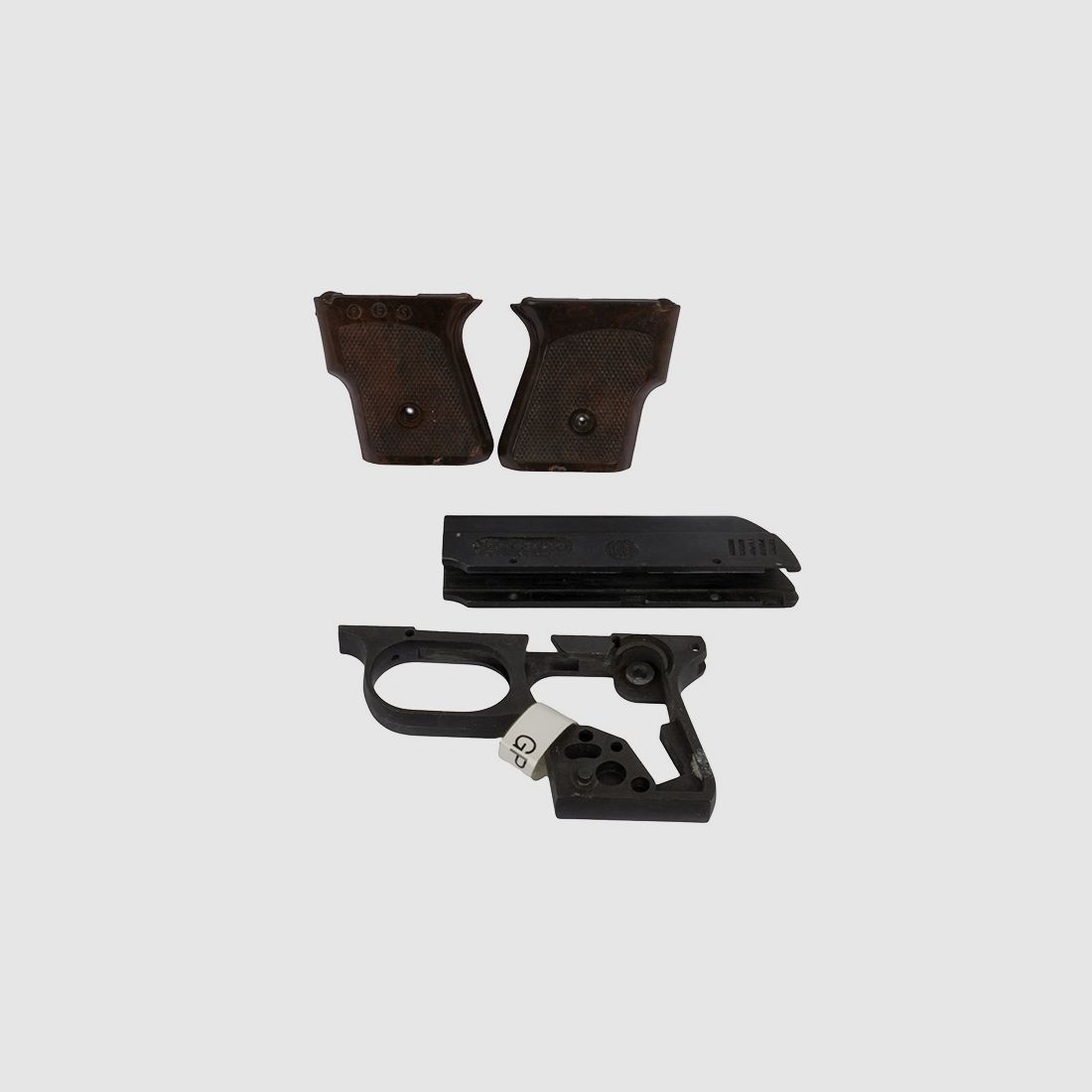 Konvolut gebrauchte Ersatzteile fĂĽr Schreckschuss-, Gas-, Signalpistole Record GP1S 19-teilig