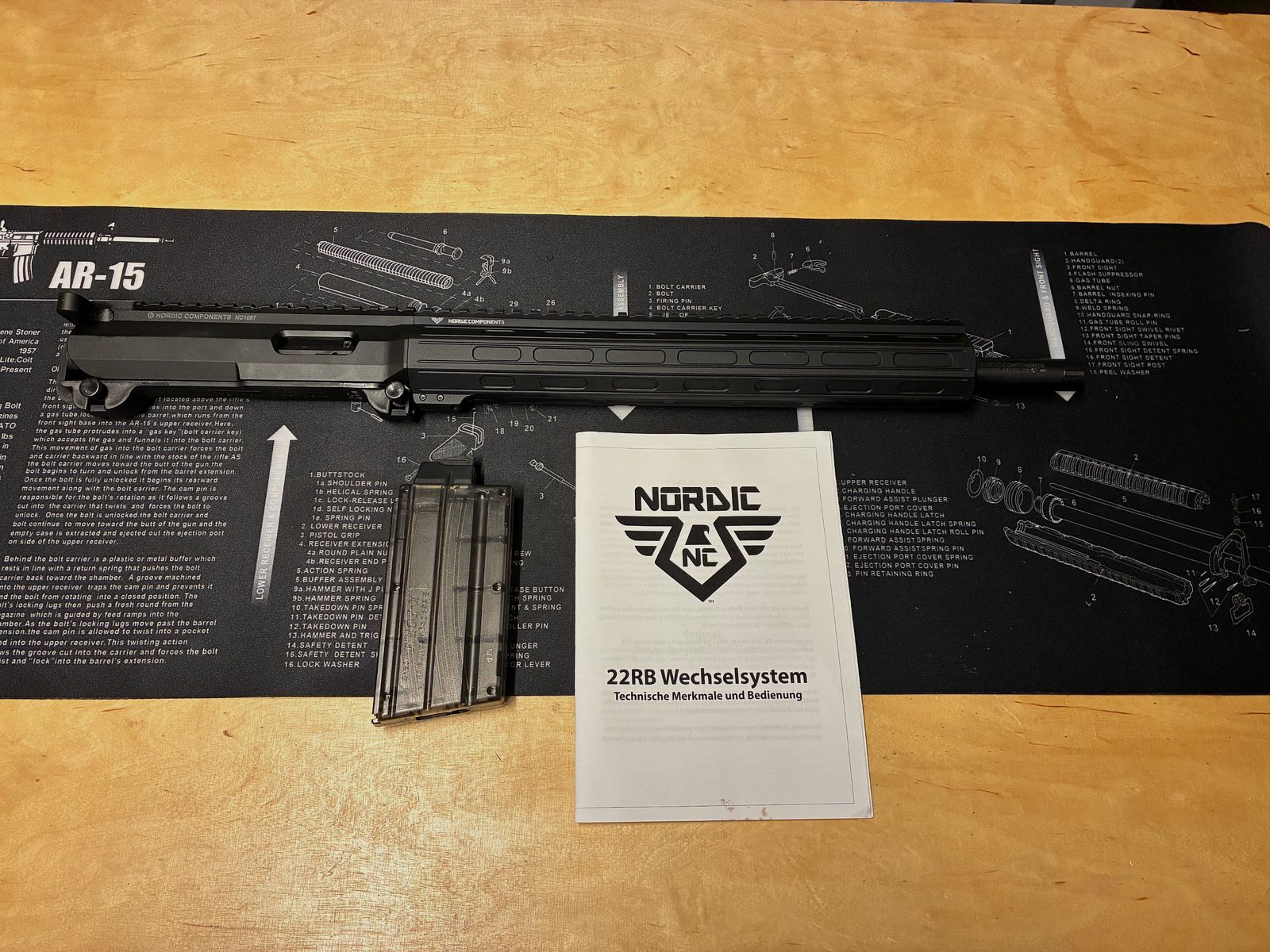 Nordic Components AR-15 .22 lfb conversion system – only 700 shots, excellent condition