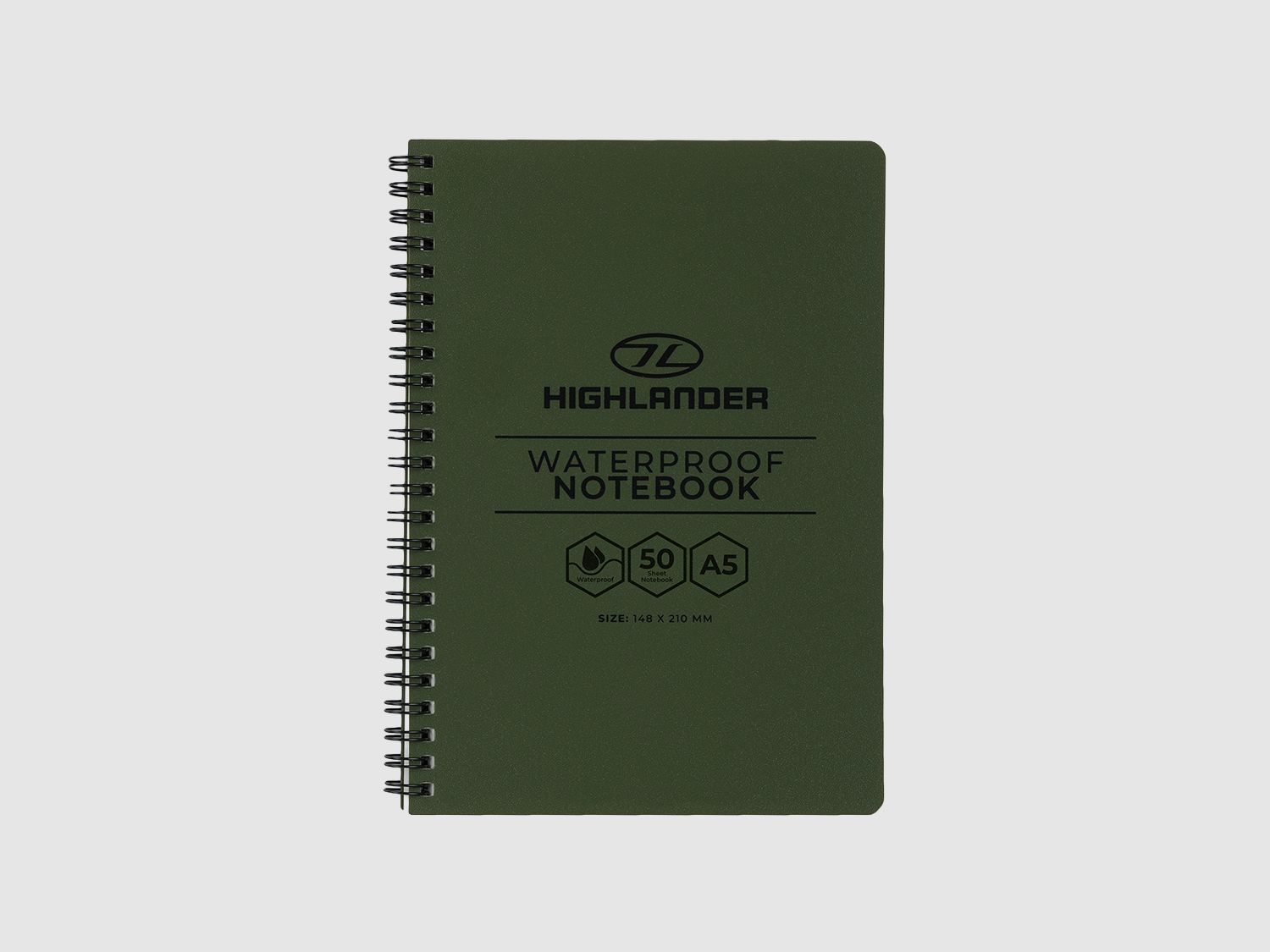 Highlander Forces Cuaderno Impermeable A5 Oliva