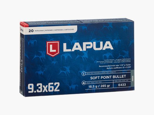 Lapua 9.3×62 Mega partial coat SP 18.5g/285grs.