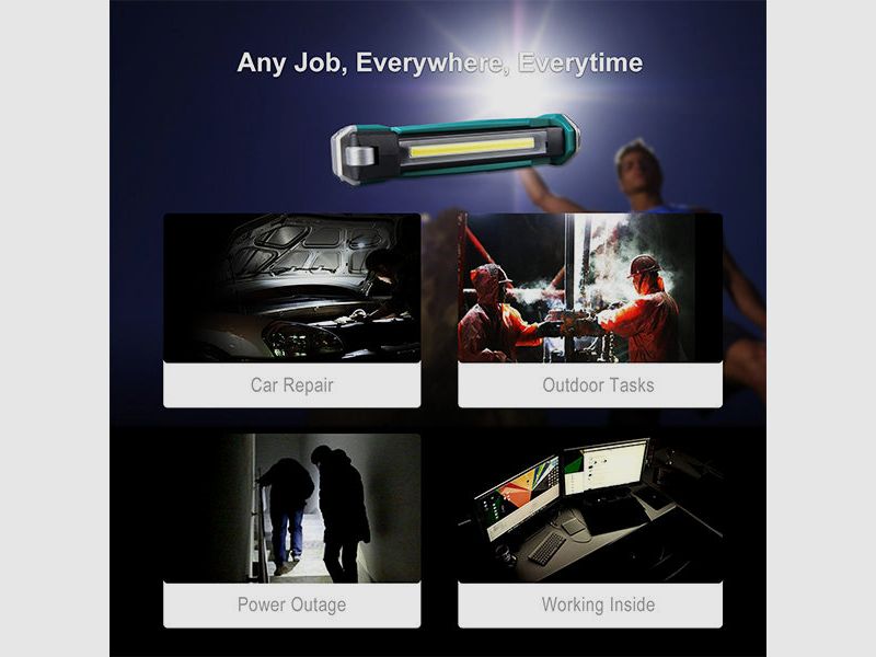 Lámpara de trabajo LED WL1, 550 lúmenes (incluida batería), imagen 7 de 14
