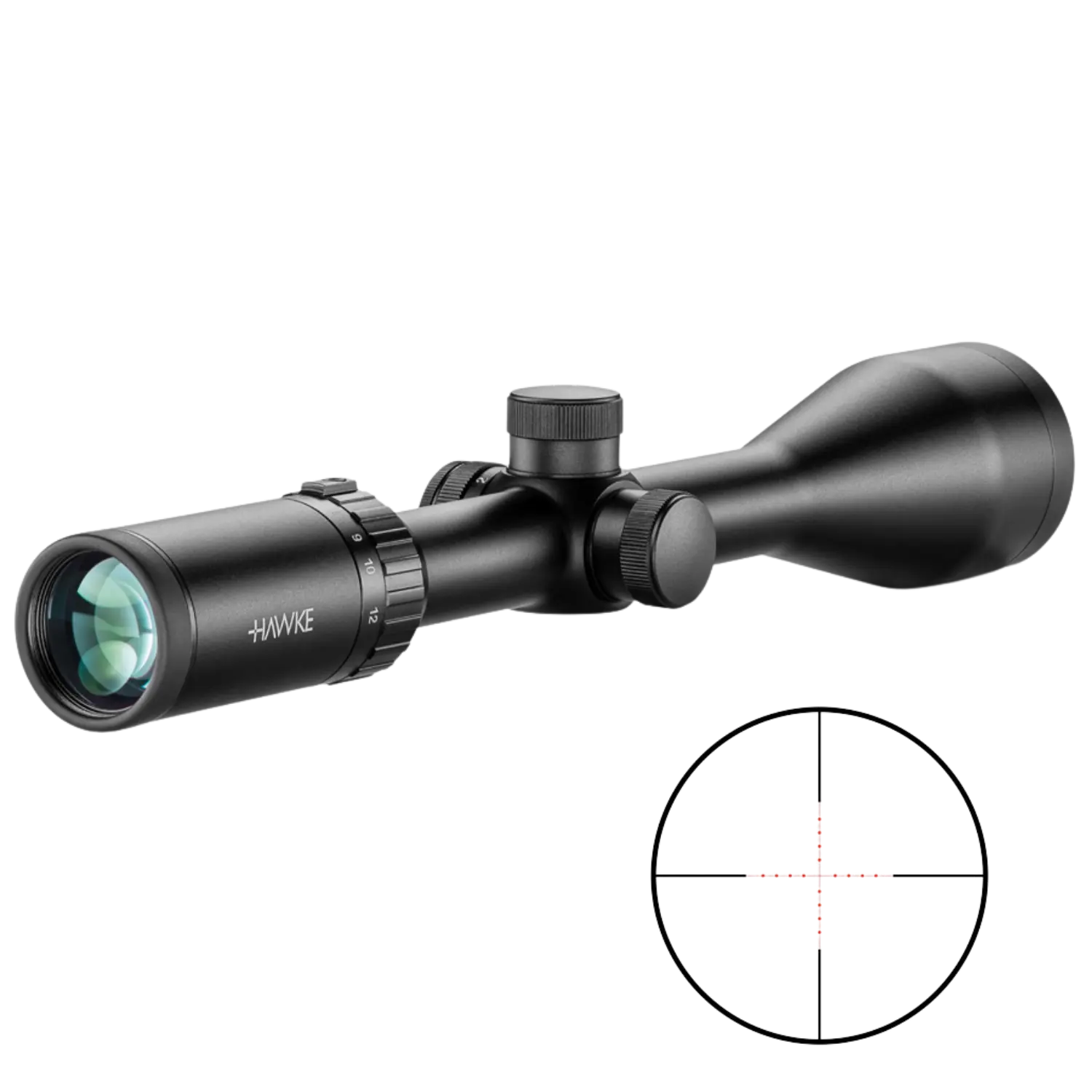Hawke Vantage 4-12x50 MIL DOT IR cannocchiale - messa a fuoco rapida - reticolo illuminato, immagine 2 di 2