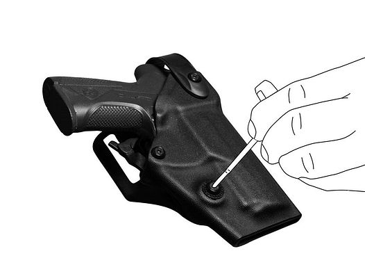 Polymerholster “RESCUE” mit Sicherung H&K USP Rechtshänder