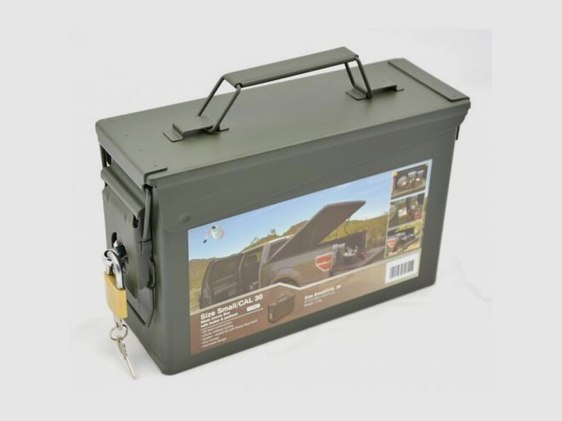 NATO Munitionskiste Gr.1 neu MIT SCHLOSS oliv OHNE AUFDRUCK - Patronen Transportkiste