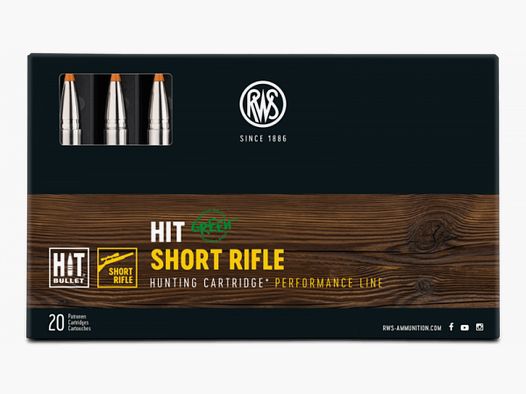 RWS HIT HUNTING SHORT RIFLE - .30-06SPR. - 165 GRS. / 10,7 G. - 20 STÜCK