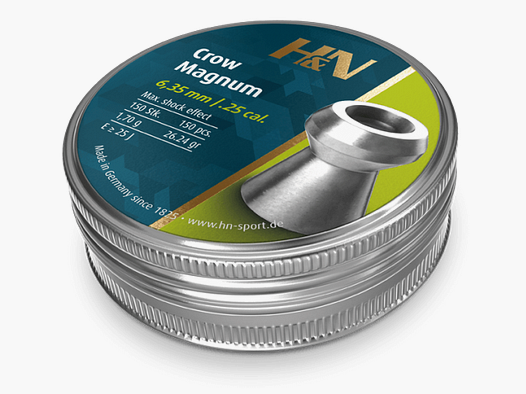 H&N Crow Magnum 6,35 mm / .25 Cal. Luchtbuks Kogeltjes 150 st.