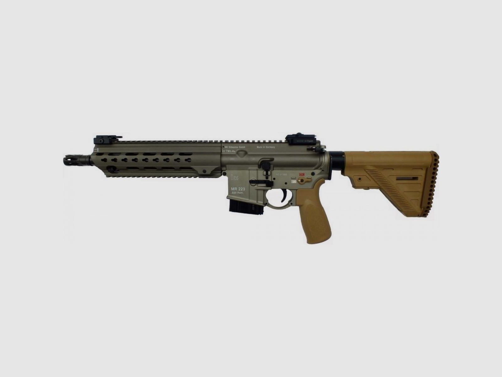 HK Carabine AR15 Heckler & Koch MR223 cal. 223 Rem 11" Vert Marron
