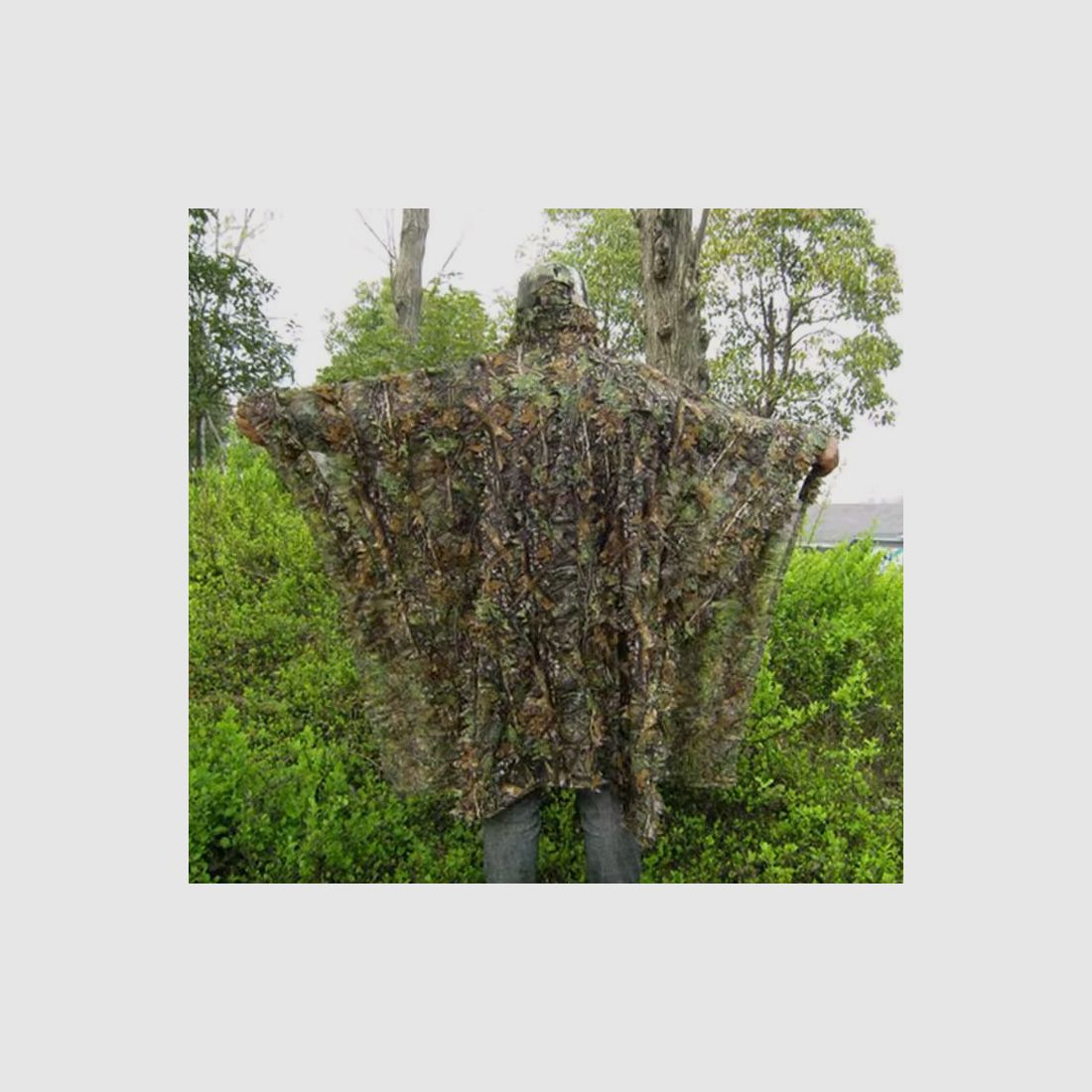 tarnpomcho waldtarnblatt Muster Tarnumhang Tarnjacke Tarnung Airsoft Softair Sniper Paintball Kleidung