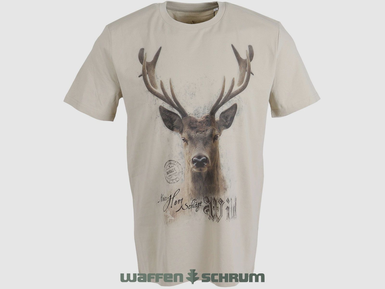 AKAH T-Shirt Herz schlägt Wild Sand