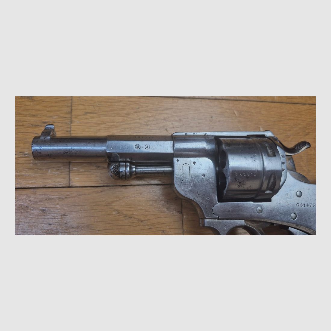 Goede standaard revolver Model 1873 – kaliber 11mm73 – volledig monomatrikel – Nog strogeel – MAS in 1878 – Goede mechanica, mooie loop en mooie kamers – BE, afbeelding 18 van 19