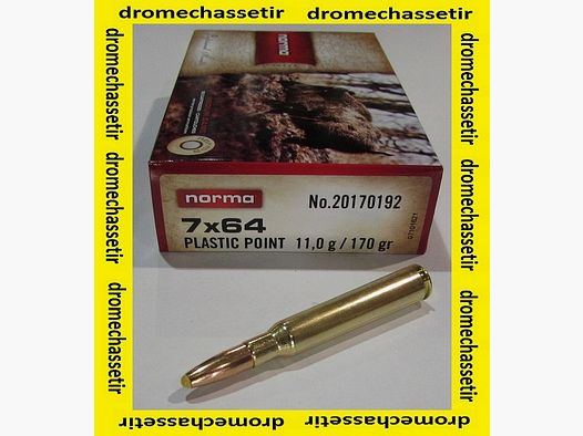 1 pudełko 20 nabojów Norma z plastikowym czubkiem, 170 grain, kal. 7×64
