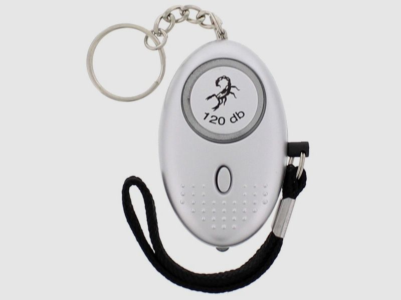 Scorpion Personalalarm 120 db Silber mit LED Lampe + Batterie