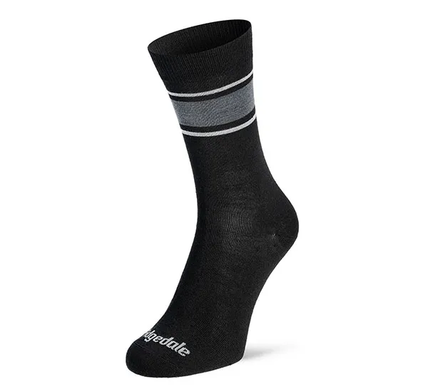 BRIDGEDALE Everyday Ultralight Merino Performance Boot sokken - black/lt grey