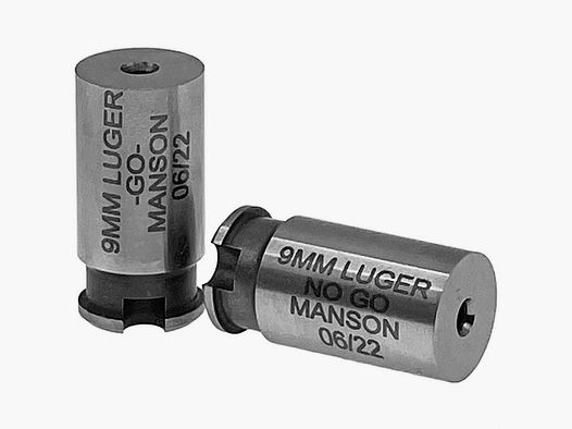 MANSON PRECISION Galga de headspace NO GO 9X23, cartucho con reborde, vale para 9MM LUGER, acero