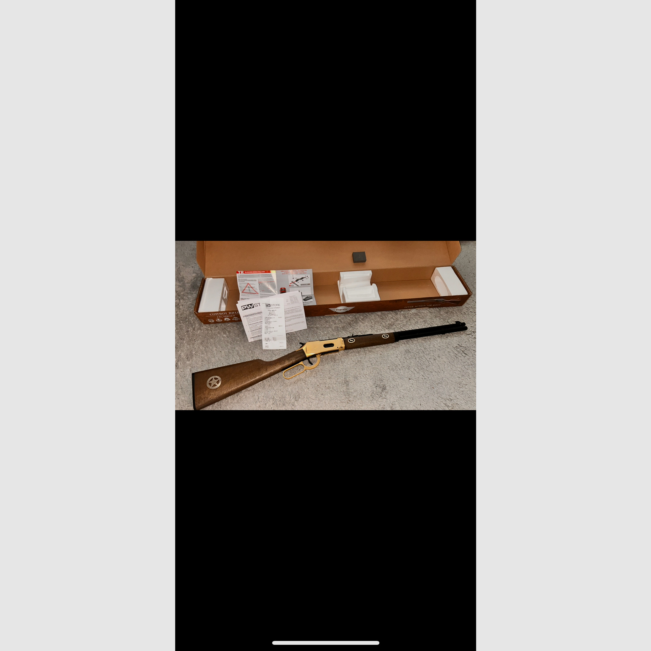 Legends Cowboy Rifle Gold-Finish 4,5 mm BB Co2-Gewehr (P18)