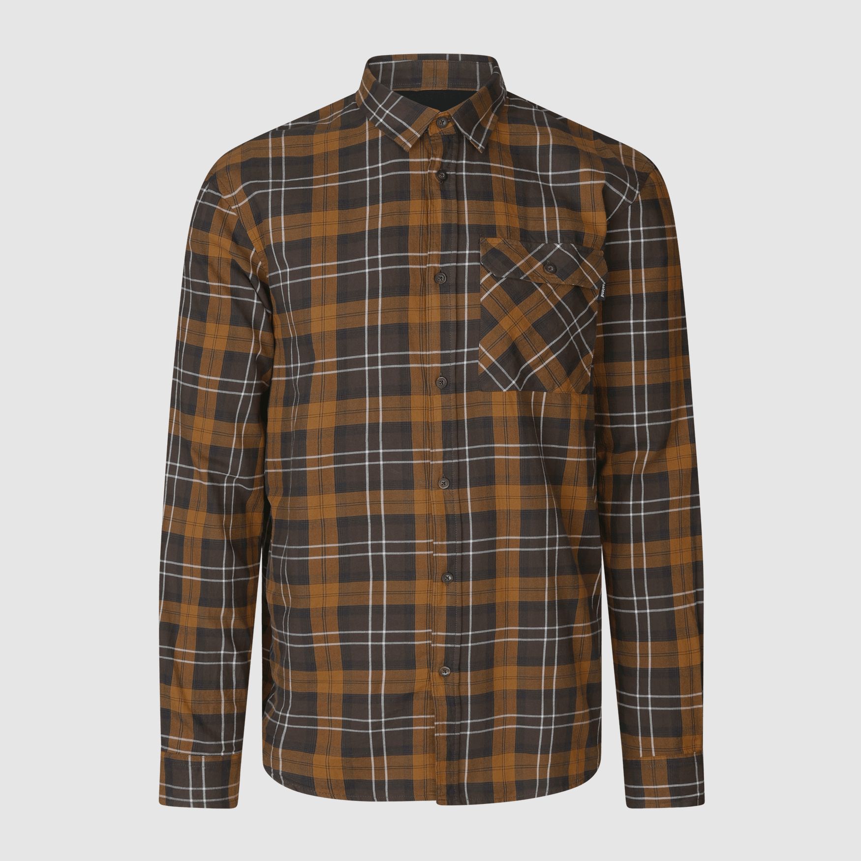 Seeland Glen Flannel shirt Men Dark Brown/Camel Check 4XL