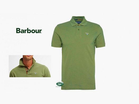 BARBOUR Polo Herren Baumwolle Piqué grün