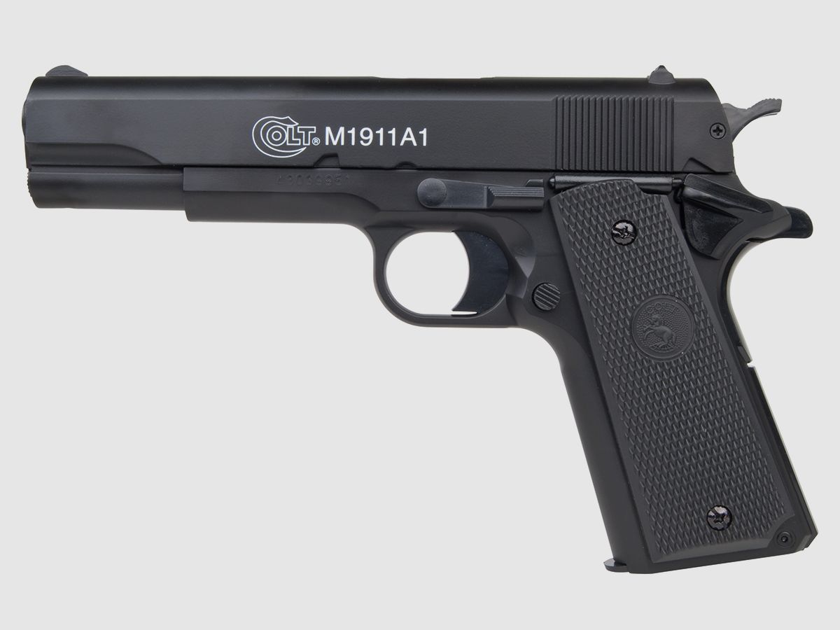 Colt 1911 H.P.A. Schwarz 6mm - Airsoft Federdruck < 0,5 Joule