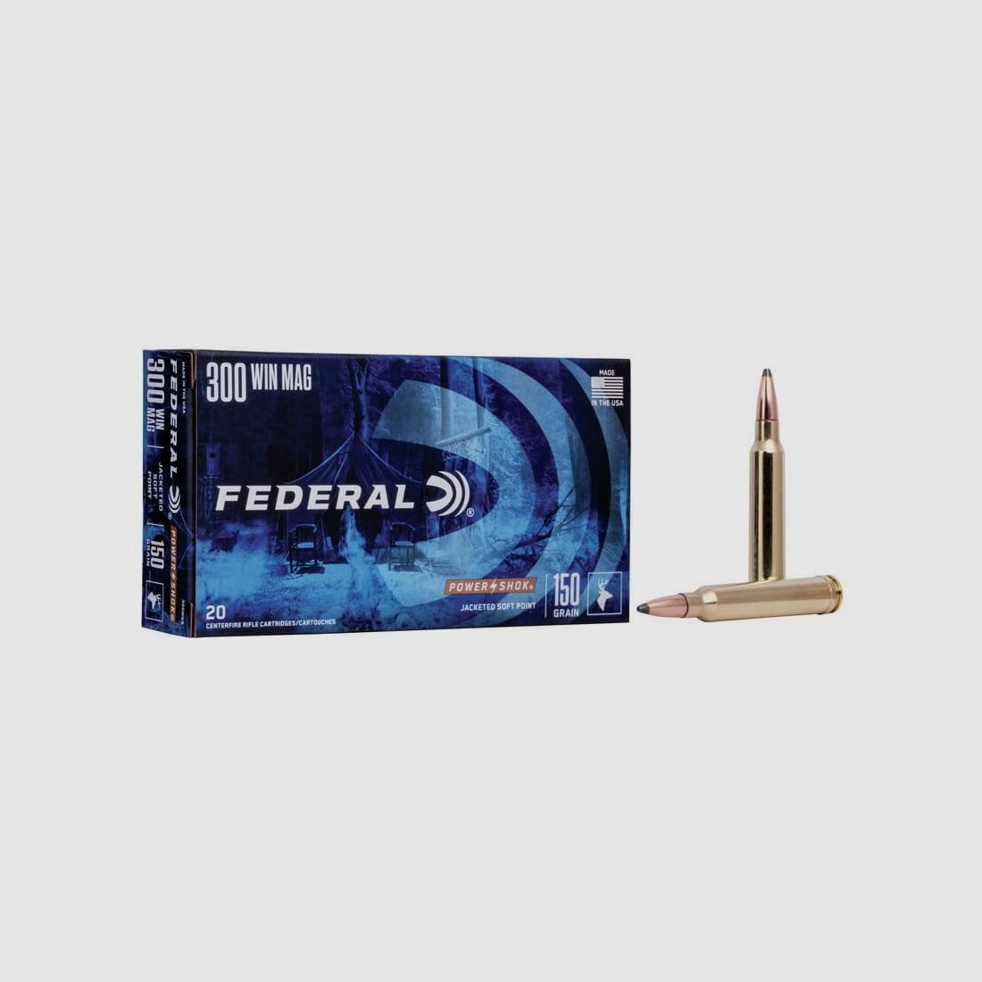 Federal Power-Shok Teilmantel Kal. 300 Win Mag. 150 grs. 20 Stück