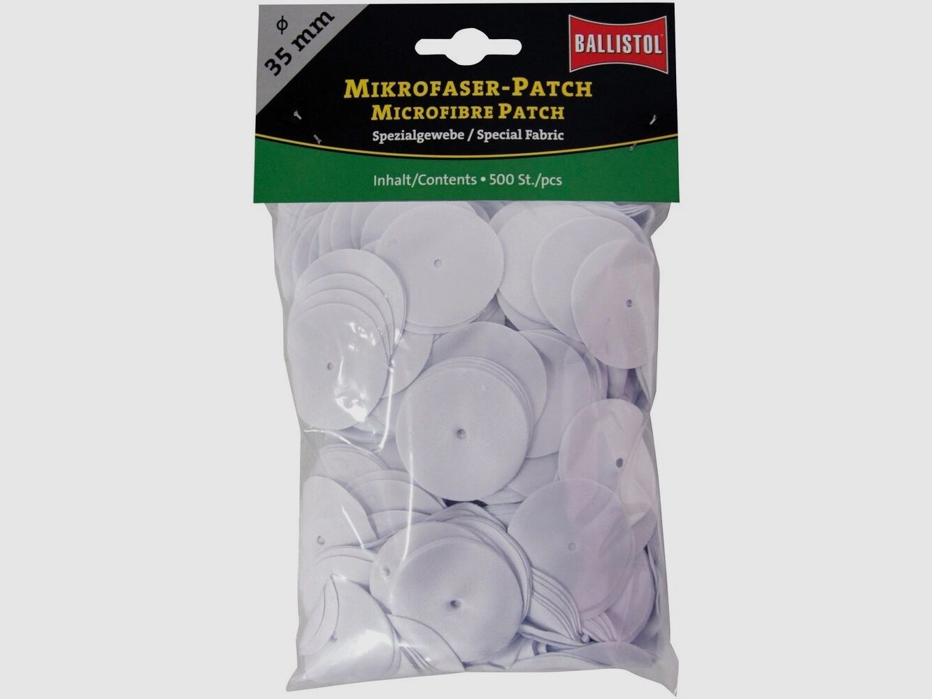 BALLISTOL Mikrofaser-Patch zur Waffenreinigung Ø 35 mm (ab Kal. 7,5 mm), 500 Stück